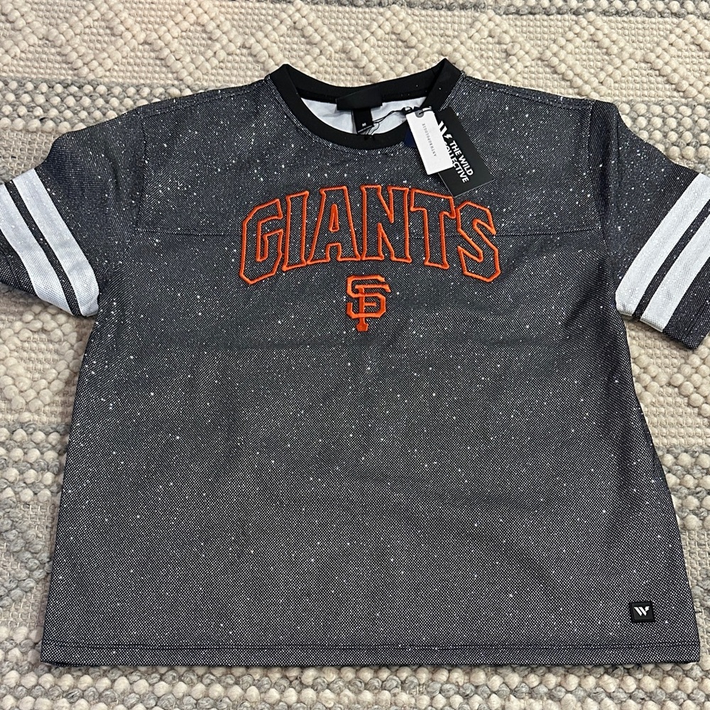 Anthropologie Gray and Orange San Francisco Giants MLB tee
